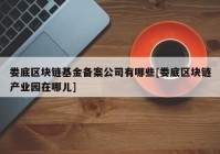 娄底区块链基金备案公司有哪些[娄底区块链产业园在哪儿]