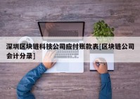 深圳区块链科技公司应付账款表[区块链公司会计分录]