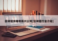 区块链有哪些新兴公司[区块链行业介绍]